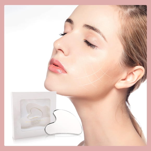 Herramienta de Gua Sha de Acero Inoxidable para Terapia de Acupuntura Facial y Corporal, Tratamiento de Puntos de Activación y Masaje de Spa