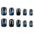thumbnail image 4 of 24Pcs Short Square Fake Nail Press On Nail Artificial Nail False Nail Glues On Nail Gradient French Nail Tips Gifts, 4 of 4