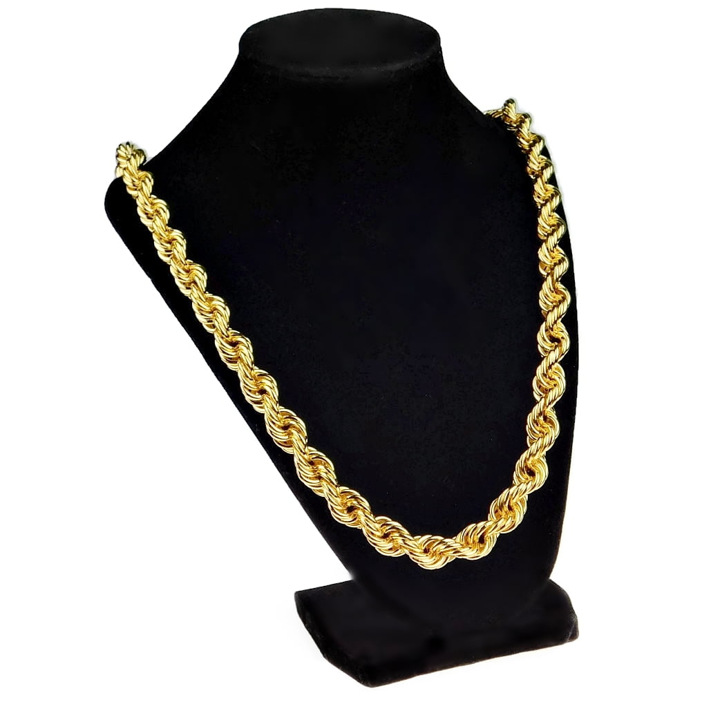 14k Gold Plated Rope Chain Necklace 