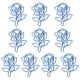 thumbnail image 3 of Clip de papel de flores Clip de papel de 10 piezas Clip de oficina de flores azules Clip de papel Características de vanguardia Jadeshay A, 3 of 8