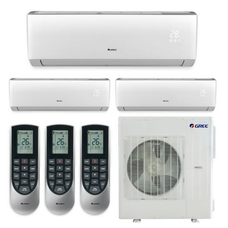 

GREE 24 000 MULTI+ Ultra Vireo 23 SEER TRI Ductless Mini Split System (9-9-12) Built-in Wi-Fi