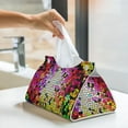 thumbnail image 6 of Xecao Colorful Tie Dye Stained Glass 3 Print Tissue Box Cover,Modern PVC Leather Square Tissue Box Holder for Creative Decorative, 6 of 7