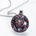 thumbnail image 2 of Hearts Battle Elegant Glass Circular Pendant Necklace - Stunning Jewelry for Women, 2 of 5