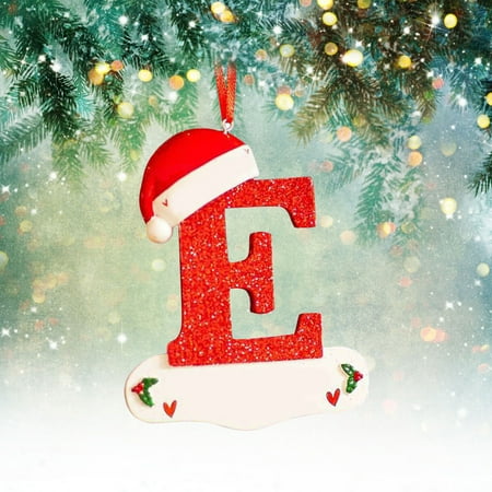 

LIDYCE Christms Gift For Family Christmas Little Red Hat Letter Pendant DIY Writable Name 26 Letter Pendant room decor aesthetic christmas decorations