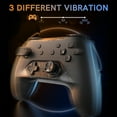 thumbnail image 4 of Manette Sans Fil Pro Compatible pour Nintendo Switch/Lite/OLED, Manette Switch Prenant en Charge la Lumière LED/6 Axes/Turbo/double Vibration, 4 of 6