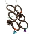 thumbnail image 1 of Bird Rope Climbing Net, Bird Cage Exercise Bird Ring Swing Toy  for Cockatoo for Parakeet 5 Rings,6 Rings, 1 of 7