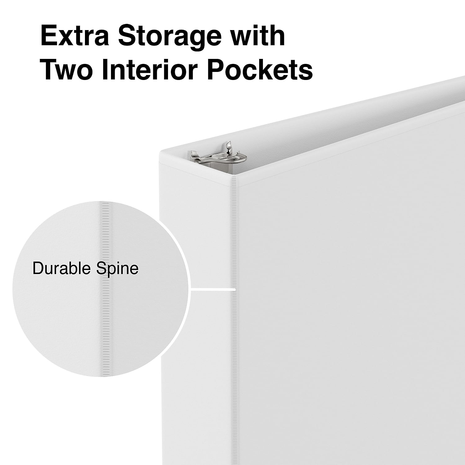 Staples Economy 2" 3-Ring View Binders White 24/Carton 23725/21688VS