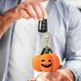 thumbnail image 6 of Cartoon Pumpkin Keychain Plush Pumpkin Charm Cute Key Ring Vintage Halloween Accessories for Purse Backpack Decoration, 6 of 7
