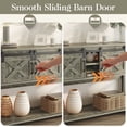 thumbnail image 4 of Aukfa 46" Farmhouse Console Table with Storage Shelf & Sliding Barn Doors, Wood Entryway Table with Storage for Living Room, Hallway, Foyer, Rustic Oak, 4 of 7