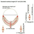 thumbnail image 2 of Efulgenz Indian Jewelry Choker Kundan Crystal Multi Layered Necklace Earrings Maang Tikka Head Chain Bollywood Wedding Bridal Set, 2 of 5