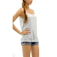 thumbnail image 2 of [Shop Lev] Women's Basic Satin Full Slip Top Camisole (SILVER, SMALL), 2 of 3