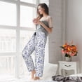 thumbnail image 6 of Bingfone Pajamas for Women,Floral Butterfly Pajama Pants with Pockets-Medium, 6 of 7