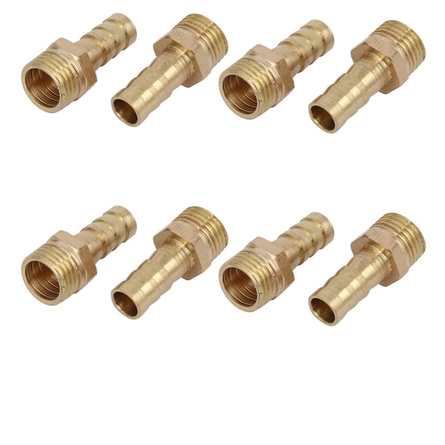 Conector adaptador de manguera de rosca macho de 1/4 BSP, 8 mm, 8 piezas