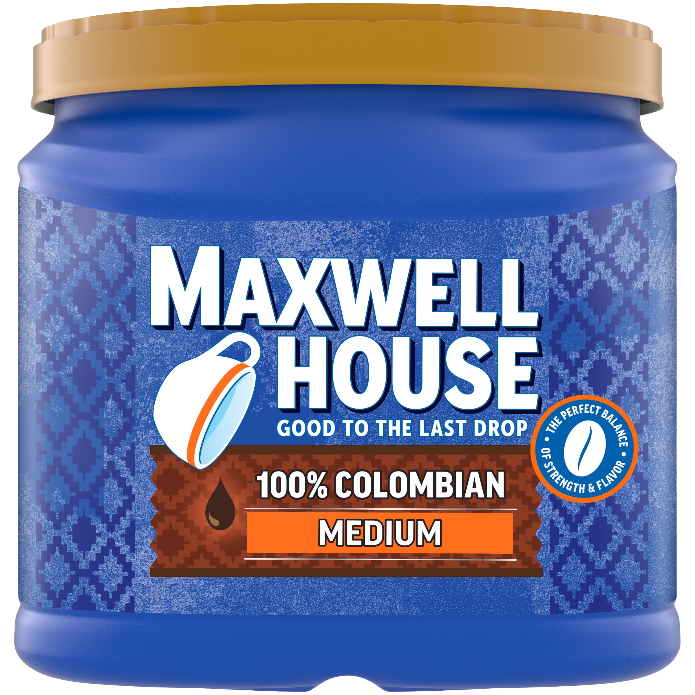 Maxwell House Medium Roast 100% Colombian Ground Coffee, 24.5 oz. Canister