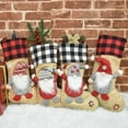thumbnail image 1 of Christmas Stocks Christmas Decorations Linen Grid Xmas Santa Faceless Doll Stockings Fireplace Hanging Family Holiday Ornaments, 1 of 6
