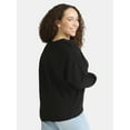 thumbnail image 3 of Time and Tru Women's Seamed Sweater with Long Sleeves, Midweight, Sizes XS-XXXL, 3 of 4