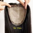 thumbnail image 3 of Human Hair Topper, 15×16 CM Simulated Scalp Silk Base with PU Around Straight Hair Topper 10-24 Inch Long European Virgin Hair Pieces for Women, 3 of 6