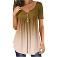 thumbnail image 4 of Scyoekwg Women Work Blouses Ladies Blouses Dressy Casual Trendy Short Sleeve Going Out Tops Womens Summer Fashion Lightweight Loose, 4 of 6