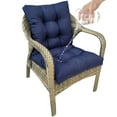 thumbnail image 2 of TOPCHANCES Outdoor Seat/Back Chair Cushion for Patio Garden Seat Pad, Spring/Summer Seasonal All Weather Replacement Cushions, Navy, 2 of 8