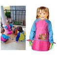 thumbnail image 5 of 2 piezas de delantales de pintura Ropa de trabajo de pintura para niños Delantal artesanal 2-8 años Cierres de velcro de manga larga Xemadio WL-00383-2, 5 of 5