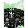 thumbnail image 3 of Cráneo del tinte del lazo del lazo de hombro Tamaño de Halloween Plus Tank Top Rosegal Camisetas sin mangas de talla grande, 3 of 5