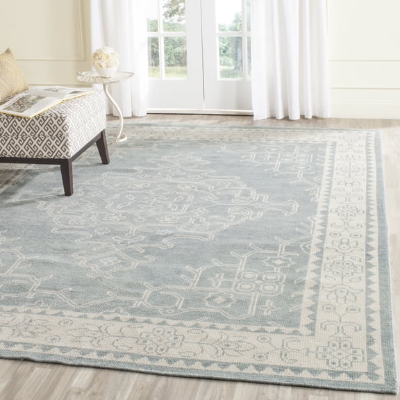SAFAVIEH Kenya Andreas Oriental Area Rug, Ivory/Blue, 2' x 3'