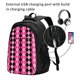thumbnail image 2 of Balery pink and black argyle Mochila con carga USB para hombre y mujer - Mochila impermeable y antirrobo para portátil con puerto USB para viajes, trabajo, estudios y universidad, 2 of 7