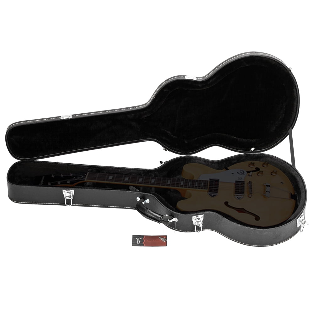 High-End Fine-Grain PU Leather Hard Case for 335 Style Semi-Hollow & Hollowbody Electric Guitar