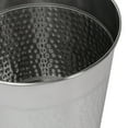 thumbnail image 5 of happimess Riley Modern Classic Hammered Steel Accent 2 Gal Waste Bin, Polished Steel (Set of 2), HPM1111E-SET2, 5 of 7