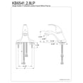 thumbnail image 3 of Kingston Brass KB6542LP Robinet de Lavabo à Poignée Unique 4 Po, 3 of 3