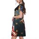 thumbnail image 2 of Disketp North American Bald Eagle1 para Vestido de Manga Corta para Mujeres, Vestidos de Verano para Mujeres, Casual y Holgado para la Playa, 2 of 6