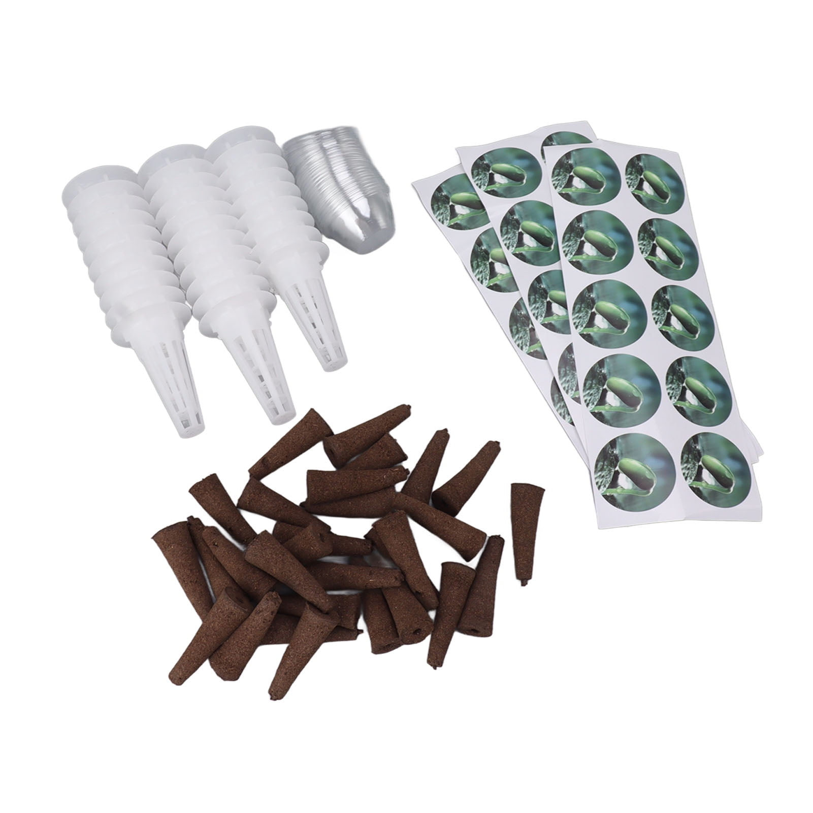 Xirurus 30 Set Plant Seed Starter Pods Kit with Seed Grow Baskets, Sponges, and Stickers, Hydroponic Growing Kit for Indoor Gardening, Tomatoes and Herbs (10.2 x 5.5 x 2.4 inches / 26 x 14 x 6 cm)