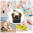 thumbnail image 6 of Bingfone Mess-Proof Baby Bib - Waterproof Bib for Baby Boy or Girl with Food Catcher Pocket, Unisex-Tree Meditating Raccoon, 6 of 6