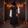thumbnail image 6 of Anmrize Renaissance Long Gown, Medieval Square Neck Dress, Puff Sleeve Lace Up Dress, Renaissance Costume Women Peasant Medieval Dress Long Sleeve Maxi Fairy Dresses, Black L, 6 of 6
