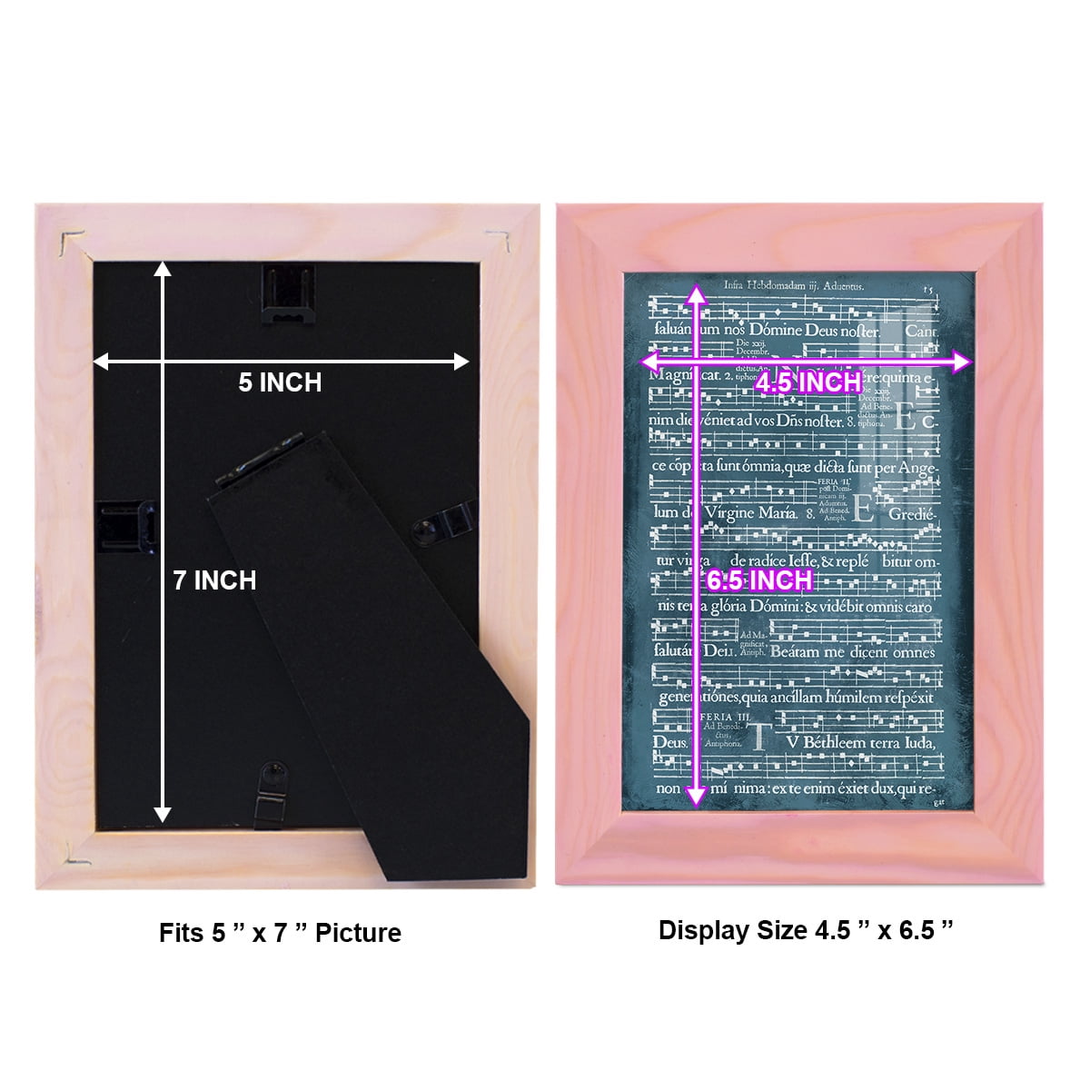 Graphic Songbook II - Framed Print w/glass - Sunset Pink