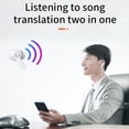 thumbnail image 3 of YISITIAN Écouteurs Traducteurs de Langues, Supporte 114 Langues Traduction en Ligne en Temps Réel, Traducteur de Langues Vocal avec Bluetooth et Application, Traduction Simultanée (Blanc) CA919-2245, 3 of 9