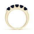 thumbnail image 2 of ANGARA Natural 1.75 Ct Half Eternity Sapphire Wedding Band in 14K Yellow Gold for Women (Size-4.2mm) | September Birthstone, Anniversary, Jewelry Gift for Women | Natural Sapphire Ring, 2 of 10