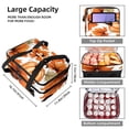 thumbnail image 3 of Pumpkin Double Layer Insulated Lunch Bag with Two Compartments, Large Capacity, Hand Carry, 7.1x11.4x16.1 Inches, 3 of 6
