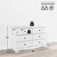 thumbnail image 4 of Commode Monterey de Prepac à six tiroirs en blanc pour enfants, 4 of 9