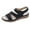 Black, variant on KBODIU Women's Arch Support Sandals Orthotic Adjustable Flat Sandals for Women Flat Slip On Sandals Roman Open Toe Casual Sandals