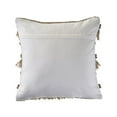 thumbnail image 6 of LR Home Ox Bay Hand-Woven Brown/White Stripe Indoor Outdoor Pillow Cover, 6 of 6
