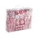 thumbnail image 2 of Juego de 40 adornos navideños decorativos Macarena bolas de cristal colgantes rosa, 2 of 8