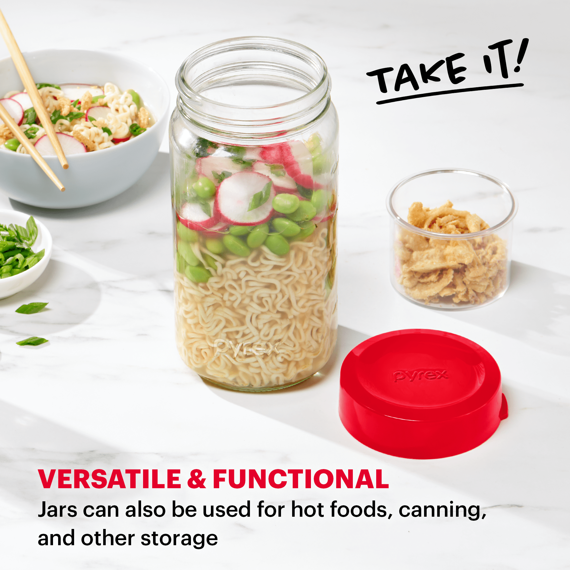 Pyrex Beyond Jars 4-piece 32-ounce Meal Prep Set