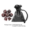 thumbnail image 2 of Haxtec Bloodstained Metal DND Dice Set D&D D D Dice With Leather Dice Bag Blood Splatter Dice Halloween Dungeons and Dragons TTRPG Gift, 2 of 6