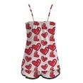 thumbnail image 5 of Hpapadks Pajamas for Women Set Valentine's Day Printed V Neck Sleeveless Top and Shorts Cozy Homewear Set Pjs for Women Red M, 5 of 5