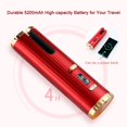 thumbnail image 4 of Cordless Curling Iron, Automatic Wireless Hair Curler Set with LCD Display Adjustable Temperature & Timer, Portable Rechargeable Rotating Curling Wand Fast Heating for Long Hair Styling, 4 of 7