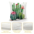 thumbnail image 4 of WERPE  Cactus Throw Pillow Covers Green Plant Cactus Watercolor Red Pink Stone Square Pillowcases for Home Decor Sofa Car Bedroom Pillow case, 4 of 5