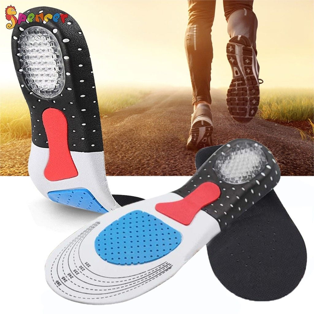 Silicone Gel Plantar Fasciitis Orthotic Insoles Arch Support Shoe Padded A Pair 