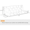 thumbnail image 2 of PetFurnishn 59" x 38" Tufted Bench Cushion for Outdoor Furniture, 3-Seater Replacement for Swing Chair, Patio Sofa/Couch, Overstuffed, Includes Backrest, Dark Blue, 2 of 9