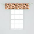 thumbnail image 2 of Ambesonne Dog Valance Pack of 2, Square Form Funny Puppy Heads, 54"X12", Multicolor, 2 of 2